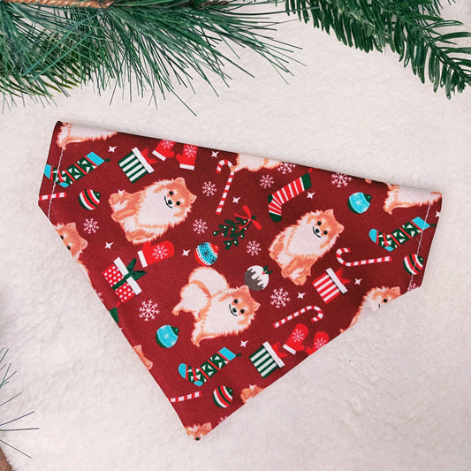 Christmas Pomeranian Pet Bandana