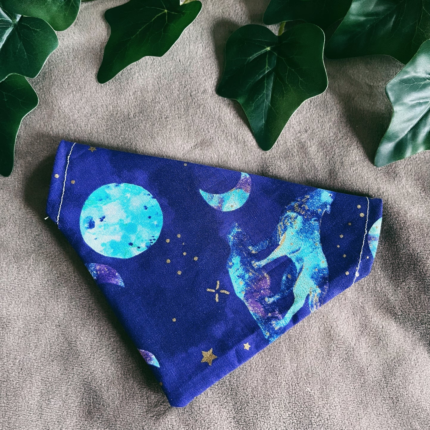 Starry Night Wolves - Blue - Pet Bandana