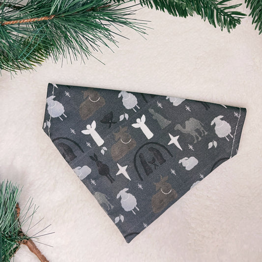 Charcoal Nativity Scene - Pet Bandana