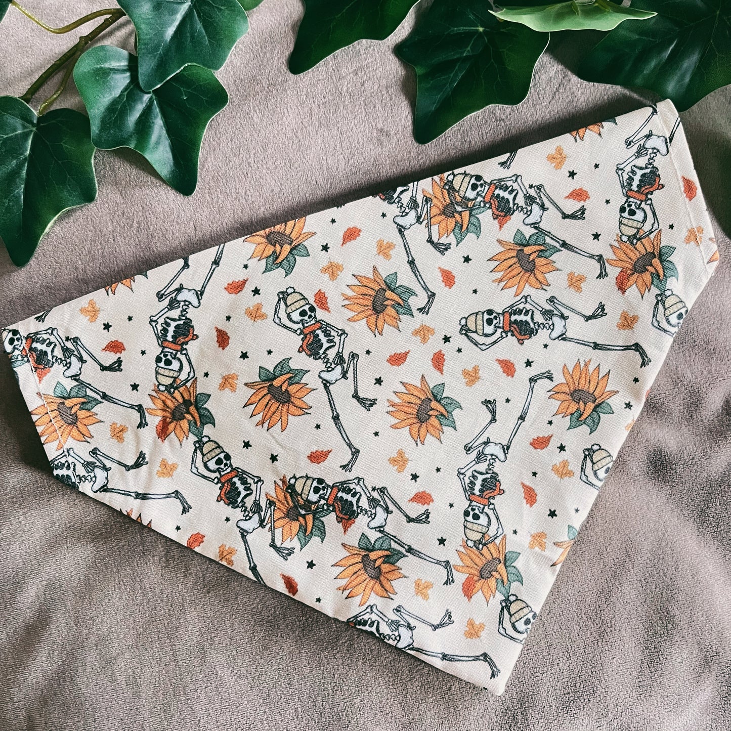 Autumn Skeletons / Sunflower - Pet Bandana