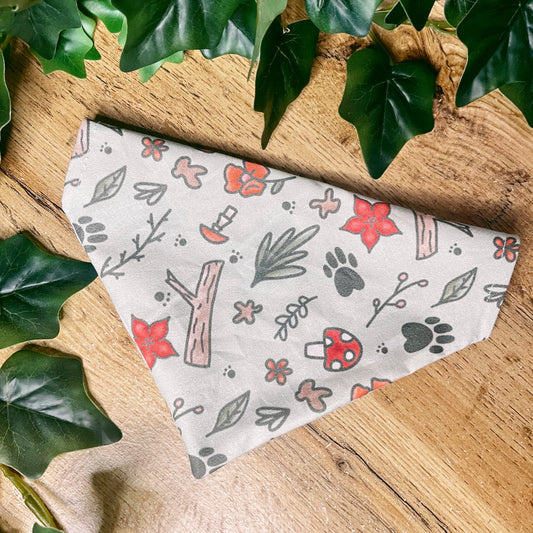 Woodland Paw Prints - Pet Bandana