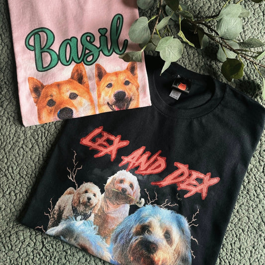 Vintage Style Pet Tee - personalised (2-4 week turnaround)